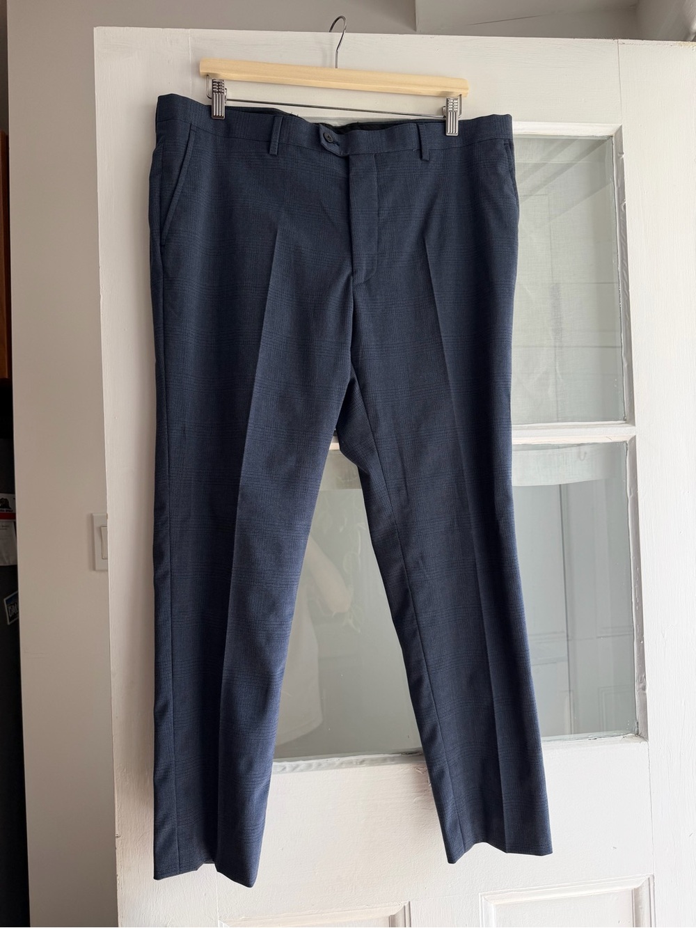 Men's Dark Navy Dress Pants - Tailored Straight Fit